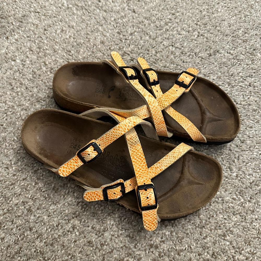 Birkenstock Women's Sandals in Orange and Brown